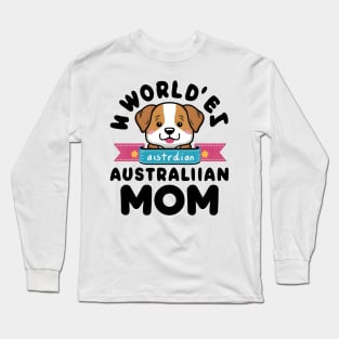 Mini Australian Shepherd Gifts World's Best Aussie Mom Long Sleeve T-Shirt